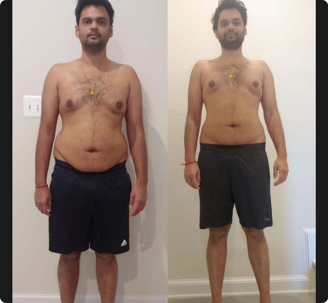 Deepak before and after